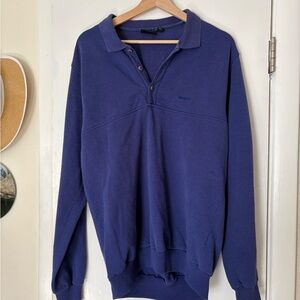 Vintage Patagonia Blue Long Sleeve Polo Sweatshirt, Men’s L